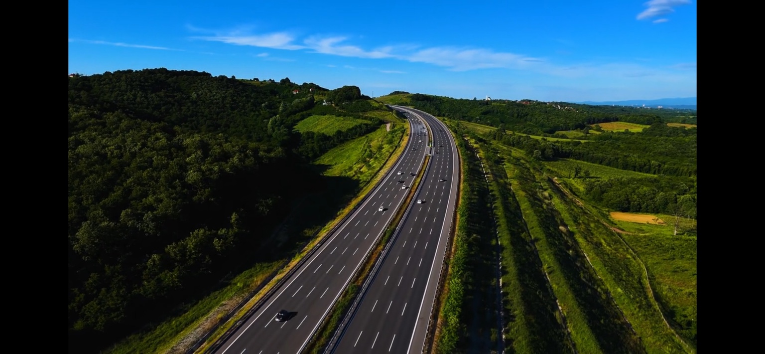 Northern Marmara Motorway belgesel filminden otoyolun havadan görüntüsü